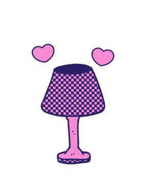 dönen kalpler karikatür karalama dekoratif lamba animasyonu