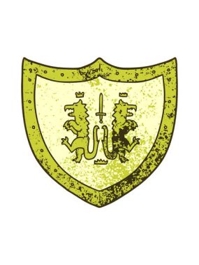 Çizgi film kraliyet kalkanının renk animasyonu değişiyor