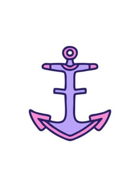 Bir çapanın ikonik dövme şeklindeki görüntüsünün hareketli canlandırması