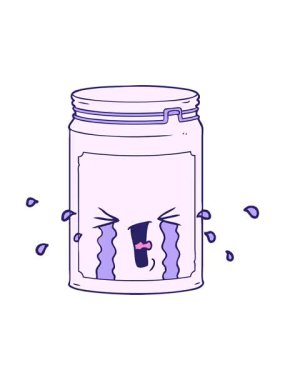 karikatür cam kavanozunun canlandırma efektini göster