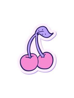 Çizgi film kirazlarının hareketli yapıştırmasını oynat