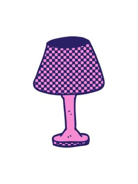 Karikatür karalama dekoratif lambanın hareketli animasyonu