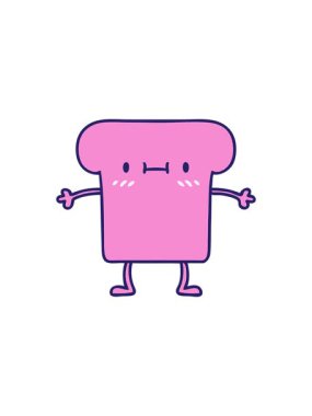 Mutlu bir dilim ekmeğin çizgi filminin yıldız patlaması etkisi animasyonu