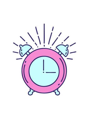 Geleneksel dövme stili çalar saatin hareketli canlandırması