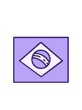 Neon Brezilya ulusal bayrağının direksiz, yanıp sönen radyal çizgileri