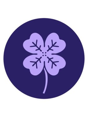 dört yapraklı yoncanın dövme stili görüntüsünü bob ve duraklat