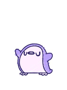 Penguen Tebeşir Çizim Tasarımı 'nın zıplama hareketi animasyonu