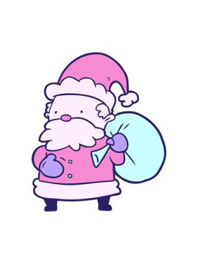 Çizgi film Noel Baba 'nın hareketli animasyonu