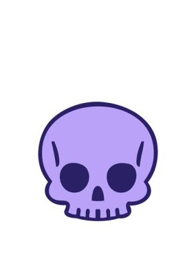 Karikatür insan kafatasının animasyonunu genişletiyor