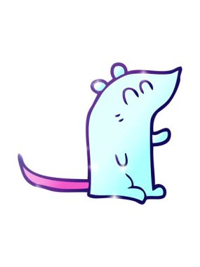 el yazması çizilmiş çizgi film faresinin parlatıcı etkisi