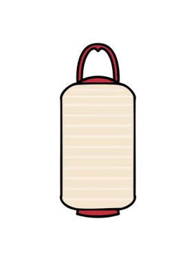 Geleneksel Japon asılı kağıt fenerinin hareketli animasyonu