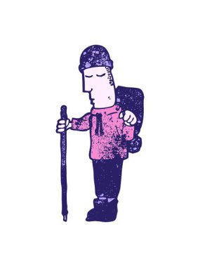 Çizgi film karakteri kampçısının ışık efekti.