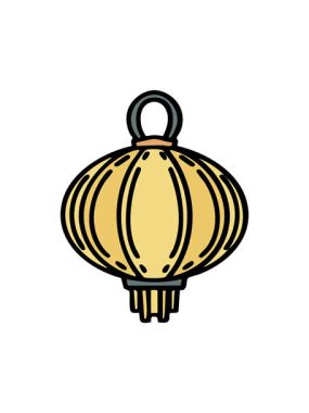 Dikkat çekici bir animasyon. Işıkla parlayan asılı fener.