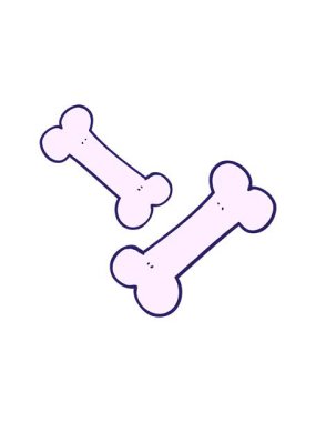 Karikatür eski kemiklerin dönen hareketi