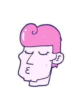 Çizgi film karakteri yakışıklı adamın hareketli animasyonu