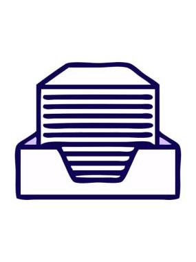 Bir yığın ofis kağıdının neon ışık efekti animasyonu