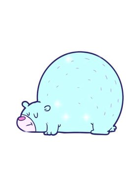 Bir kutup ayısı neon çizgi filminin ışıltı etkisi