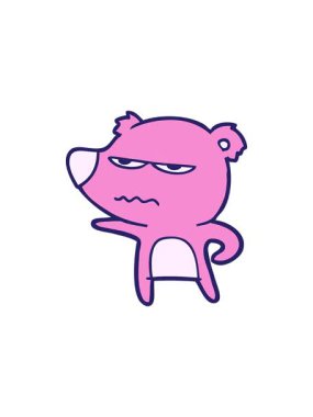 Rahatsız ayı çizgi filminin radyoaktif parlayan animasyonu