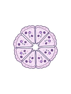 Dikkat çekici serbest çizim çizgi roman tarzı pizza animasyonu.