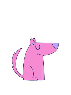 El çizimi köpeğin animasyonunu genişletiyor