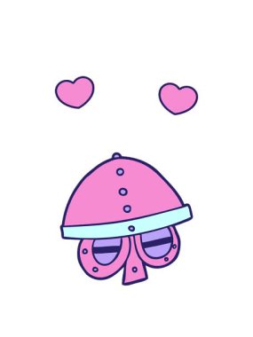 Ortaçağ miğferinin dönen kalp animasyonu