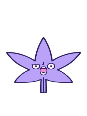 bir sonbahar yaprağının çizgi filminin hareketli animasyonu