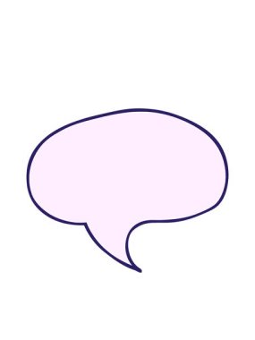 Konuşma baloncuğunun karikatürünün hareketli animasyonu