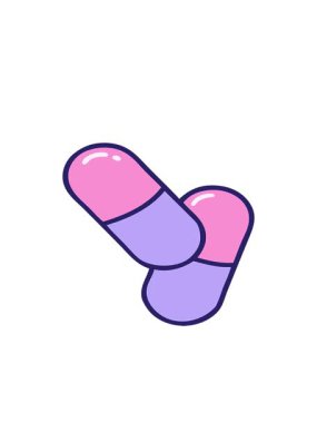 Bir hapın dövme şeklindeki görüntüsünün hareketli animasyonu