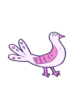 Tatlı kuşun eski çizgi filminin hareketli animasyonu