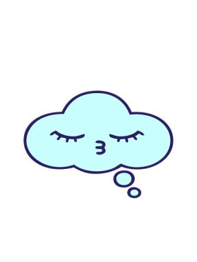 bir düşünce balonunun dizaynının hareketli animasyonu