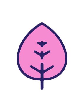 Basit yaprak tasarım elementinin basınçlı canlandırması