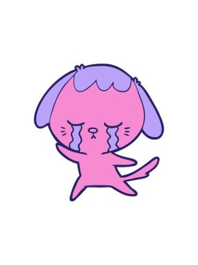 Karikatür ağlayan köpek animasyonu.