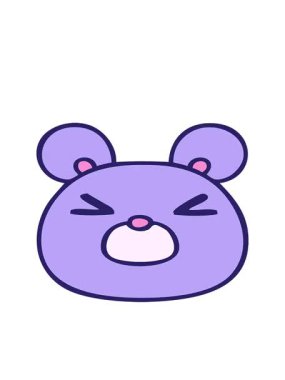 el çiziminin hareketli animasyonu garip çizgi film fare yüzü