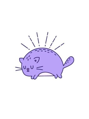 Geleneksel dövme stili mutlu bir kedinin canlandırmasının yükselişi ve yüzüşü