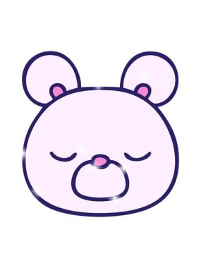 Garip çizgi film ayı tasarımının ışıltılı etkisi