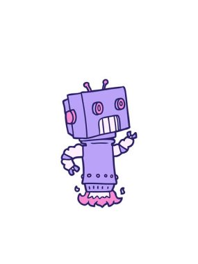 Çizgi film android tasarımının yanıp sönen radyal çizgileri