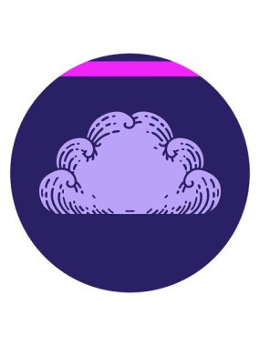 bir bulutun ikonik dövme şeklindeki görüntüsünün canlandırmasını çalıştır