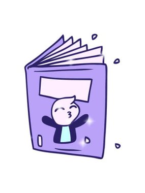 Bir derginin el çizimi karikatürünün ışıltı etkisi