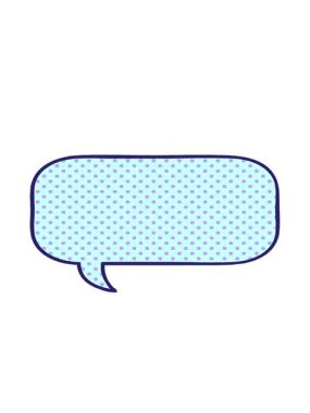 bir konuşma baloncuğunun çizgi roman tarzı hareketli animasyonu