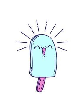 Geleneksel dövme stili buz lolipopun sallanan animasyonu