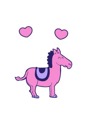 dönen kalp çizgi film karakteri eşek animasyonu