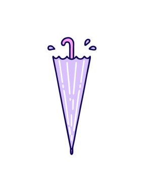 neon ışık efektleri kapalı bir şemsiyenin ikonik dövme tarzı görüntüsü