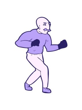 Viktorian Boksör çizgi filminin titreşimli animasyonu