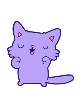 Mutlu kedi çiziminin basınçlı animasyonu