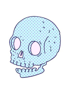 karikatür kafatası çizgi romanının animasyonunu renklendir