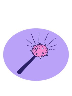 Dövme stili bir ortaçağ topuzu ikonunun hareketli animasyonu