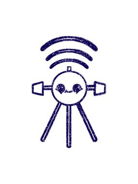 Uydu Kömür Çiziminin neon ışık efekti canlandırması