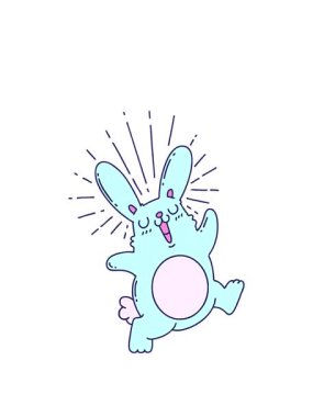 Geleneksel dövme stili hareketli tavşan çiziminin animasyonunu genişletiyorum.