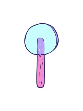 Çizgi film lolipop tasarımının pixelize etkisi canlandırması