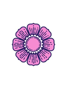 Dövme stili dekoratif çiçeğin gösterişli satış animasyonu